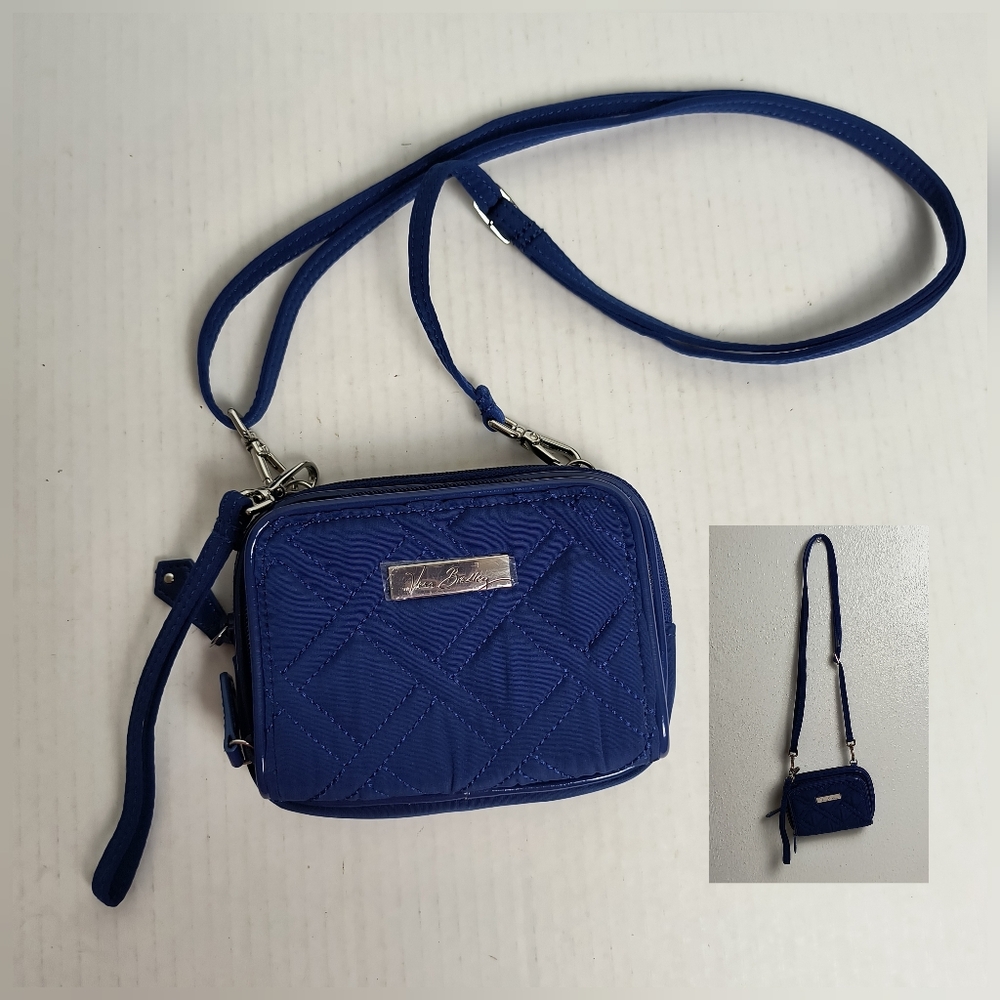 Vera Bradley Quilted Mini Bag in Royal Blue